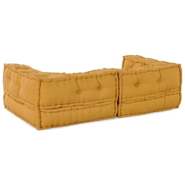 vidaXL 2-Sitzer-Modulsofa Gelb 140x70x36 cm Stoff