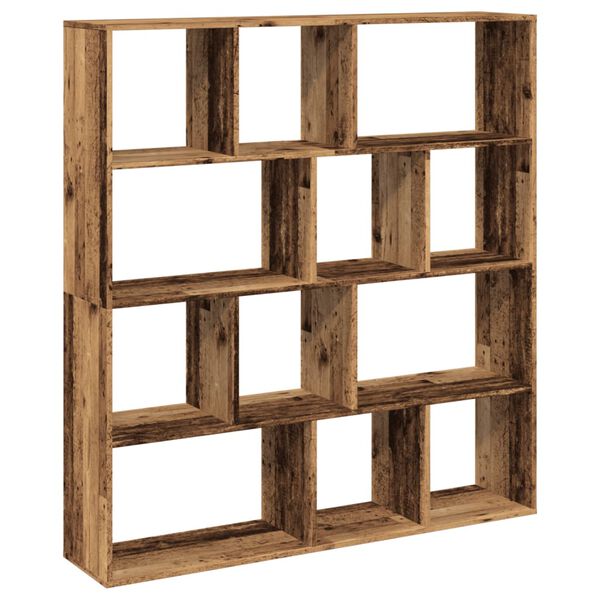 vidaXL B&uuml;cherregal Altholz-Optik 132x29x141,5 cm Holzwerkstoff