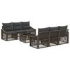 vidaXL Gartensofa-set 7 stk. Grau Poly-Rattan