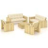 vidaXL 5-tlg. Garten-Lounge-Set mit Kissen Kiefernholz Impr&auml;gniert
