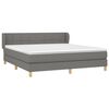 vidaXL Boxspringbett mit Matratze Dunkelgrau 180x200 cm Stoff