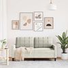 vidaXL 2-Sitzer-Sofa Creme 140 cm Samt