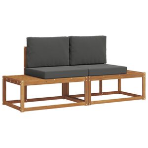 vidaXL Outdoor-Sofagarnitur 2 Stk. Natur