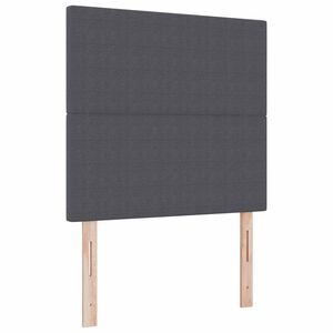 vidaXL LED Kopfteil mit LED-Lichtleisten Dunkelgrau 80 cm Cordstoff