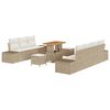 vidaXL Gartensofa-set 10 stk. 9-Sitzanzahl Beige Poly Rattan