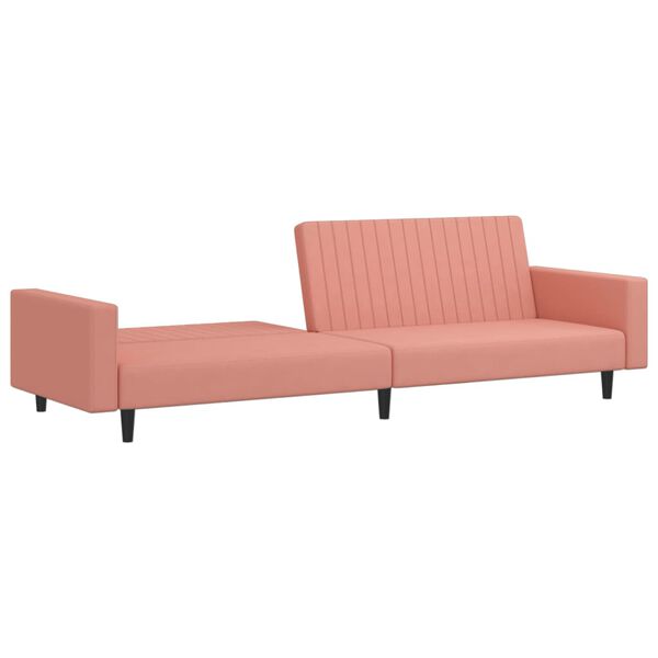 vidaXL Schlafsofa 2-Sitzer Rosa Samt