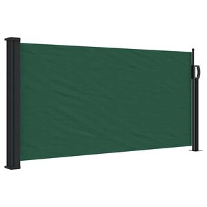 vidaXL Seitenmarkise Ausziehbar Dunkelgr&uuml;n 100x300 cm
