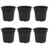 vidaXL Runder Blumentopf 6 stk. Schwarz &Oslash; 15 x 12 cm Kunststoff