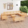 vidaXL 13-tlg. Garten-Lounge-Set Massivholz Kiefer