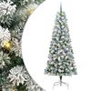 vidaXL K&uuml;nstlicher klappbarer Weihnachtsbaum Gr&uuml;n und Wei&szlig; 240 cm
