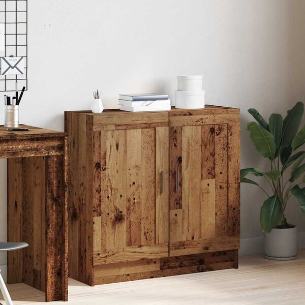 vidaXL B&uuml;cherschrank Altholz-Optik 82,5x30,5x80 cm Holzwerkstoff