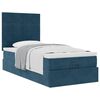 vidaXL Ottoman-Bett mit Matratzen Dunkelblau 90x190 cm Samt