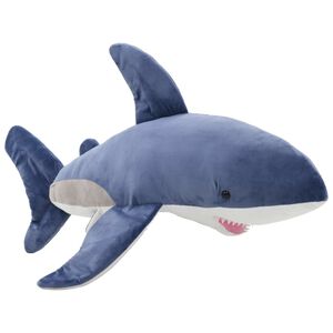 vidaXL Wei&szlig;er Hai Kuscheltier Pl&uuml;sch Blau und Wei&szlig;