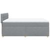vidaXL Boxspringbett mit Matratze Hellgrau 160x200 cm Stoff