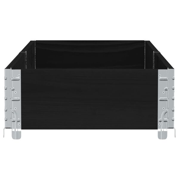 vidaXL Pflanzkasten Schwarz 150x50 cm Massivholz Kiefer