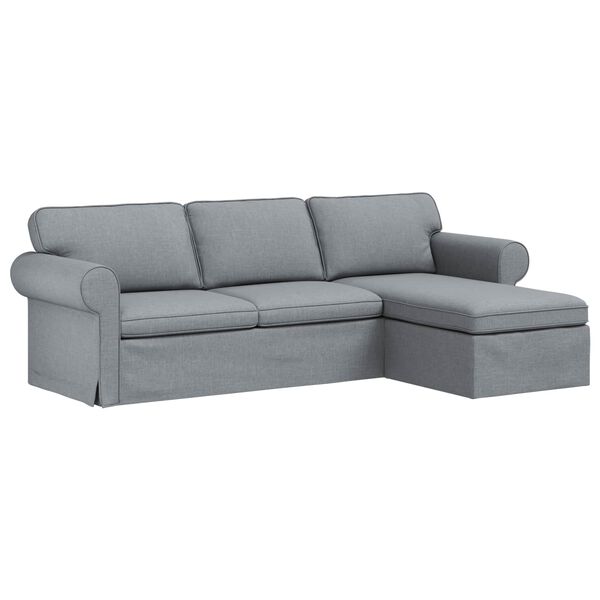 vidaXL Sofa Hellgrau Gesamtabmessungen: 245 x 138 x 80 cm (B x T x H)