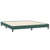 vidaXL Boxspringbett mit Matratzen Dunkelgr&uuml;n 200x210 cm Samt