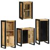 vidaXL Badezimmerm&ouml;bel-Set 4 Stk. Braun Massives Mangoholz