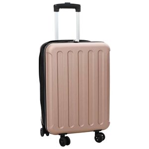 vidaXL Koffer mit Schloss Ros&eacute;gold 34 x 23 x 55,5 cm ABS Kunststoff
