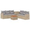 vidaXL Sofa Set 8 stk. Beige und Hellgrau Polyrattan und Stahl