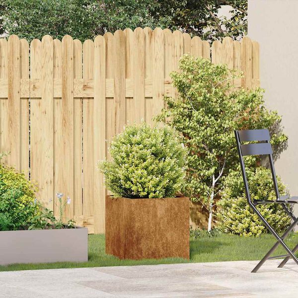 vidaXL Pflanzk&uuml;bel Rostig 40x40x40 cm Wetterfester Stahl
