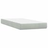 vidaXL Boxspringbett mit Matratze & LED Hellgrau 100x220 cm Samt