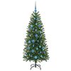 vidaXL K&uuml;nstlicher Weihnachtsbaum mit 150 LEDs Gr&uuml;n 150 cm PE und PVC