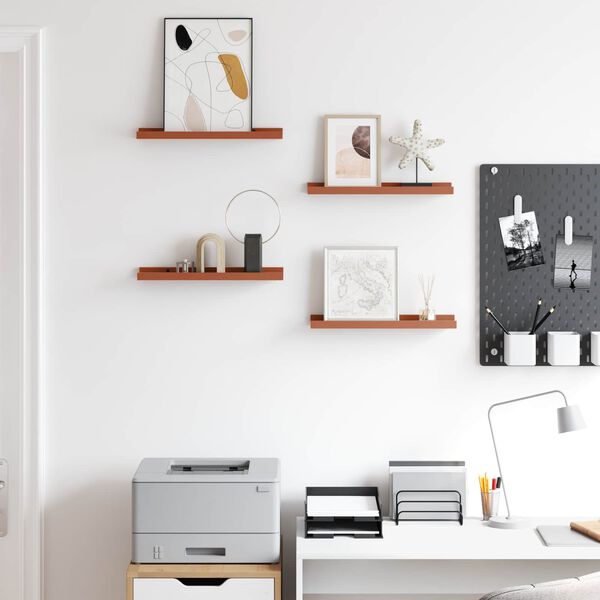 vidaXL Wandregal mit Regal 4 pcs Rot 40 x 9 x 3 cm Holzwerkstoff