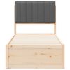 vidaXL Bettgestell mit gepolstertem Kopfteil Dunkelgrau 80 x 200 cm