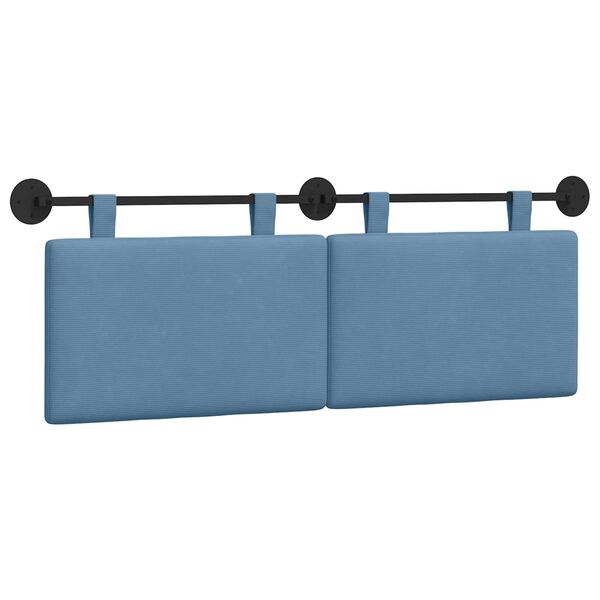 vidaXL H&auml;ngevorderseite Wandmontiert Blau 150 x 55 x 5 cm Cordstoff