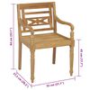 vidaXL Batavia-St&uuml;hle mit Kissen 6 Stk. Massivholz Teak