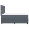 vidaXL Boxspringbett mit Matratze Dunkelgrau 160x200 cm Samt