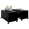 vidaXL Couchtisch Schwarz 75x75x38 cm Holzwerkstoff