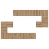 vidaXL TV-Schrankset Wandmontiert 10 pcs Artisan-Eiche Holzwerkstoff