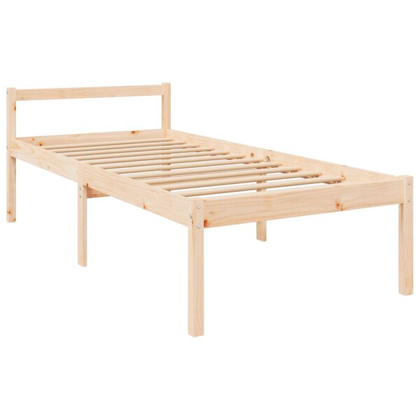 vidaXL Seniorenbett 75x190 cm Massivholz Kiefer