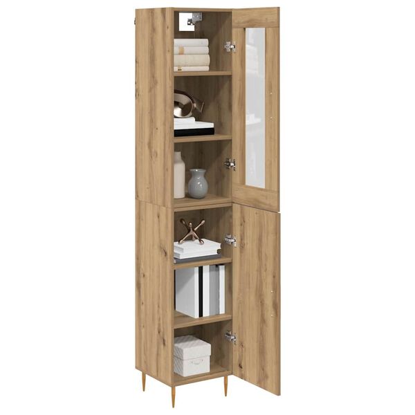 vidaXL Highboard 2 pcs Artisan-Eiche Holzwerkstoff