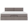 vidaXL Ottoman-Bett mit Matratzen & LEDs Taupe 200x200 cm Stoff