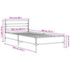 vidaXL Bettgestell Sonoma-Eiche 100x200 cm Holzwerkstoff und Metall