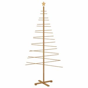 vidaXL Holz Weihnachtsbaum mit St&auml;nder Braun 210 cm Bambus