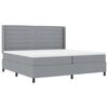 vidaXL Boxspringbett mit Matratze Hellgrau 200 x 200 cm Stoff