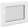 vidaXL Kellerfenster RISOR 80 x 60 cm PVC und Glas Wei&szlig;