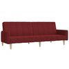 vidaXL Schlafsofa 2-Sitzer mit Fu&szlig;hocker Weinrot Stoff