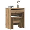vidaXL Schminktisch Artisan-Eiche 60 x 40 x 75 cm Holzwerkstoff