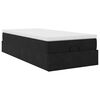 vidaXL Ottoman-Bett mit Matratze Schwarz 90x190 cm Samt