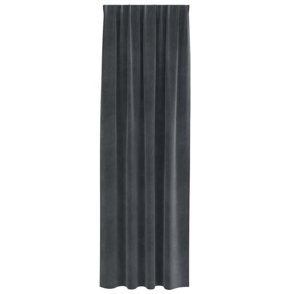 vidaXL Verdunkelungsvorh&auml;nge 2 pcs Hellgrau 140 x 245 cm Samt