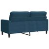 vidaXL 2-Sitzer-Sofa Blau 140 cm Samt
