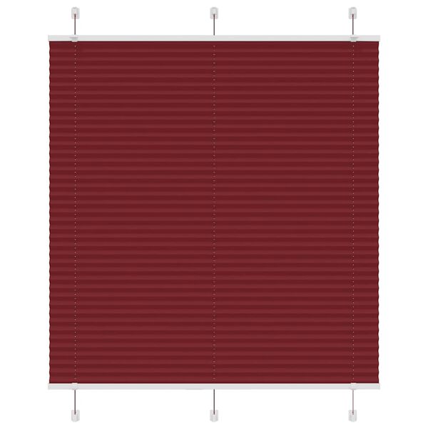 vidaXL Plissee Bordeauxrot 120x150 cm Stoffbreite 119,4 cm Polyester