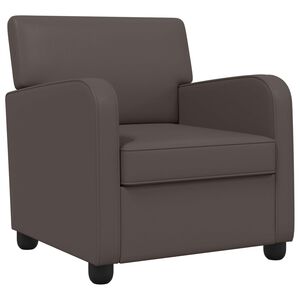vidaXL Sessel Gl&auml;nzendes Braun Kunstleder