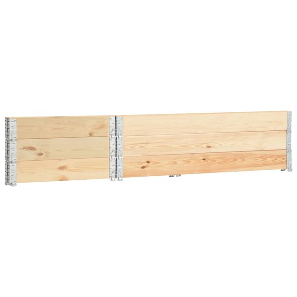 vidaXL Paletten-Aufsatzrahmen 3 Stk. 50&times;150 cm Kiefern-Massivholz