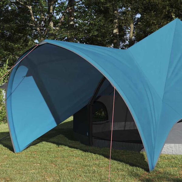 vidaXL Teepee Zelt mit Dach Blau und Grau 600 x 600 x 347 cm